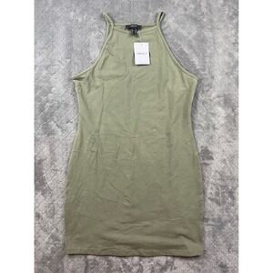 Forever 21 Light Olive Green Ribbed Tank Dress XL Sleeveless Mini